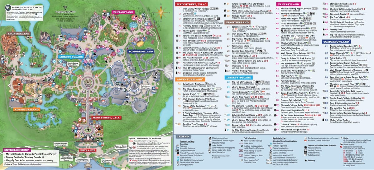 Disney World Magic Kingdom mapa