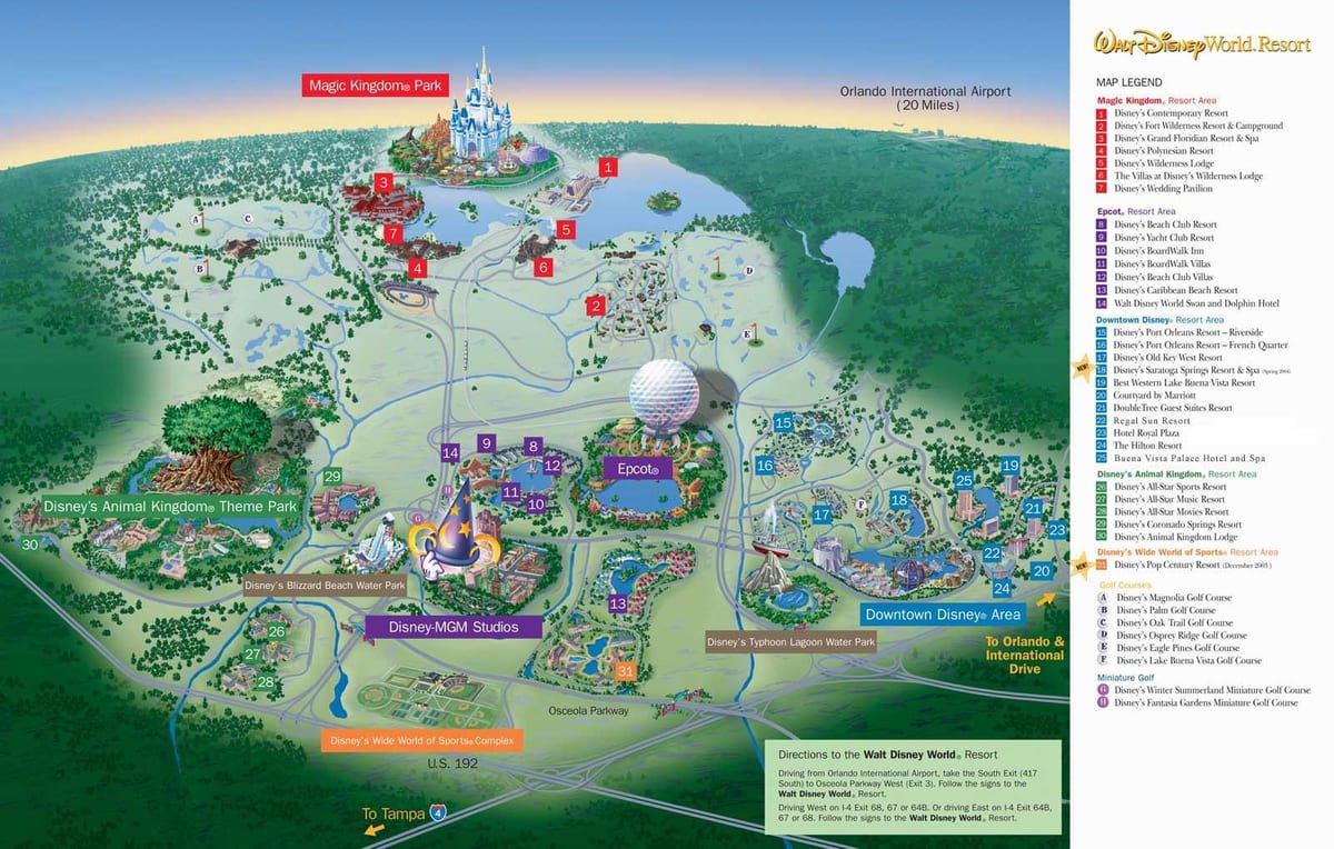 mapa ng Disney World