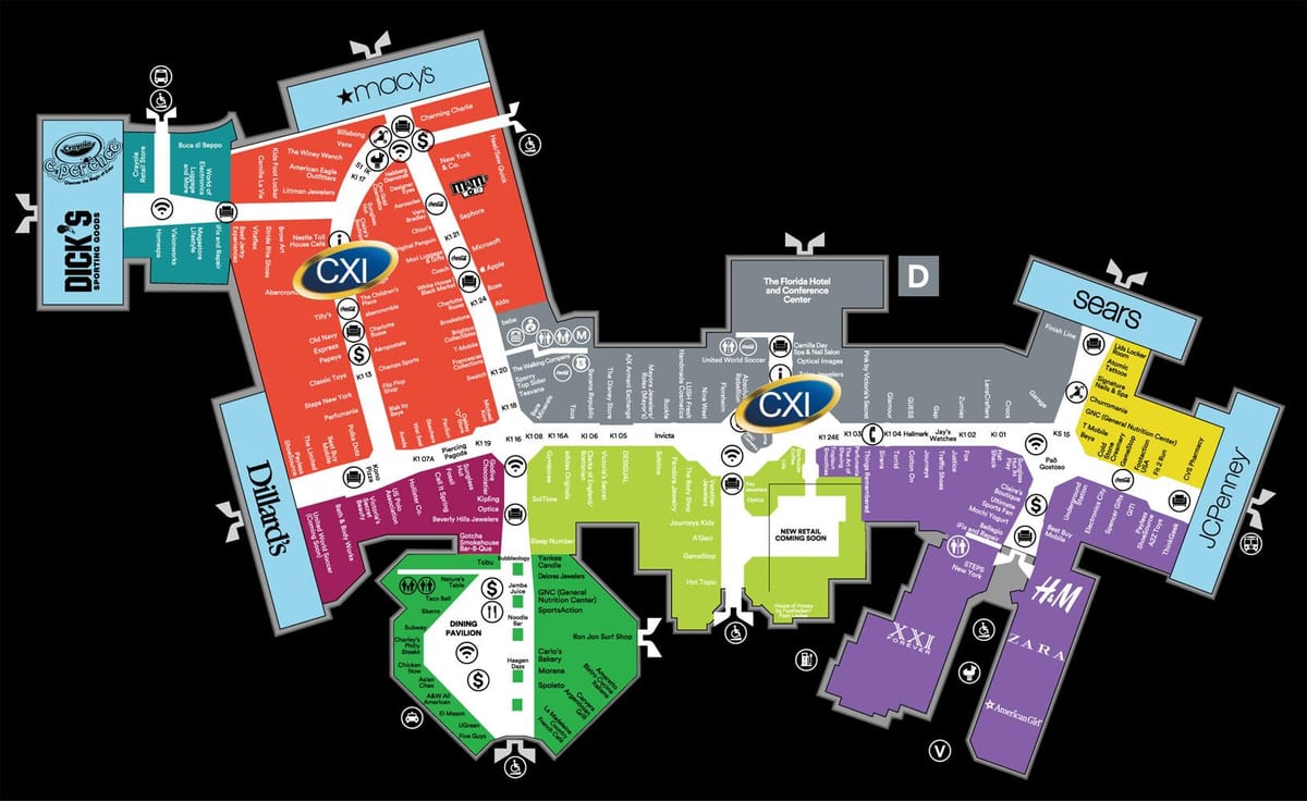 Florida mall Orlando mapa