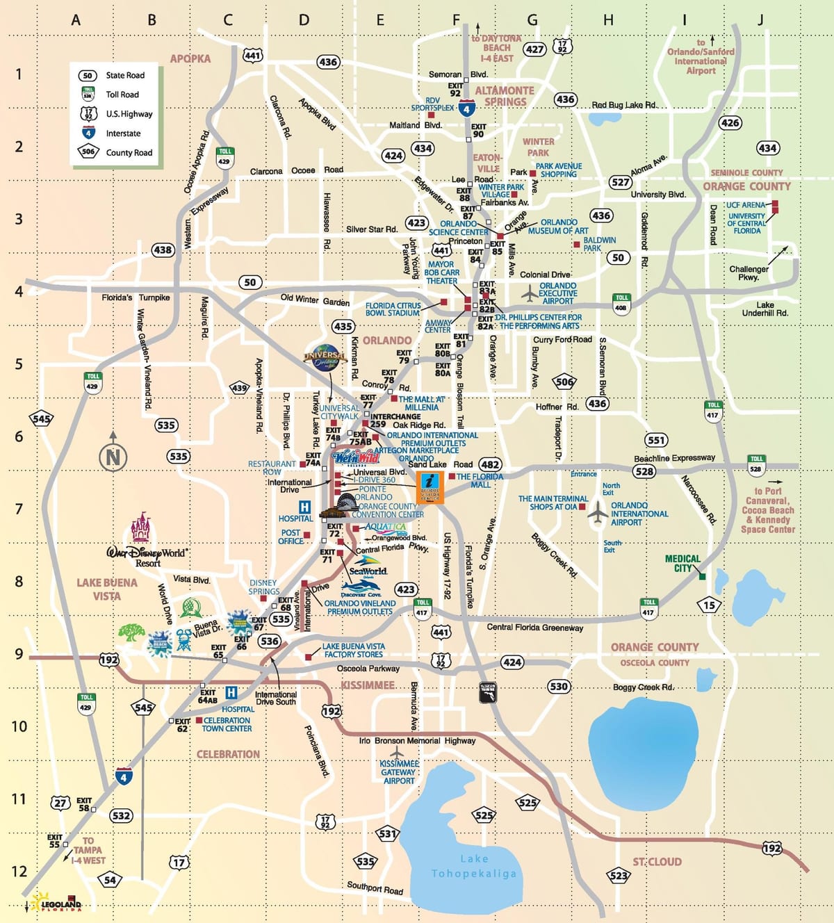 Orlando Florida sa mapa