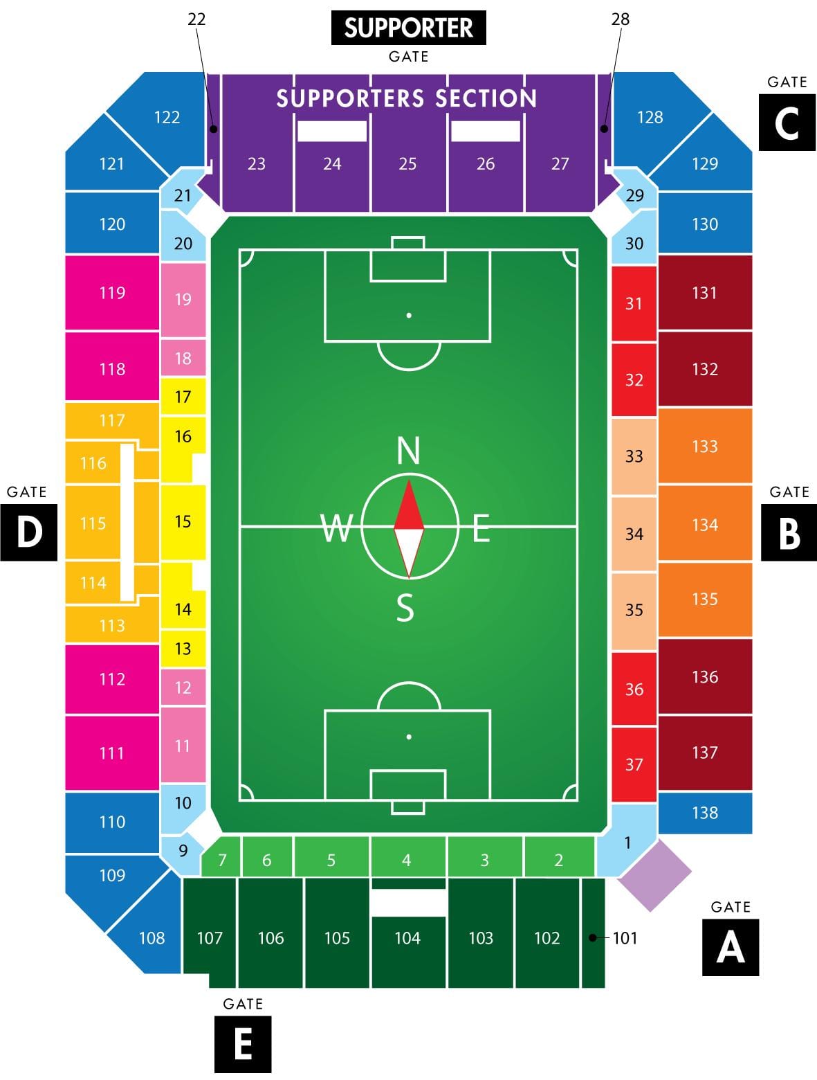 Orlando city soccer stadium mapa