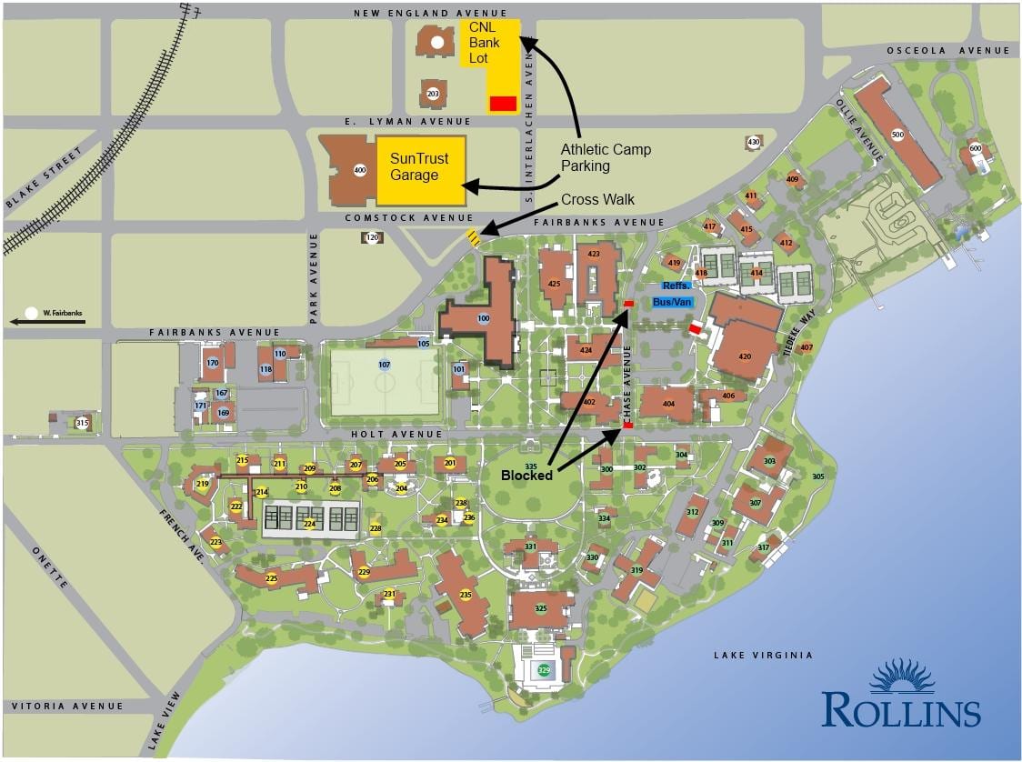 mapa ng Rollins kolehiyo