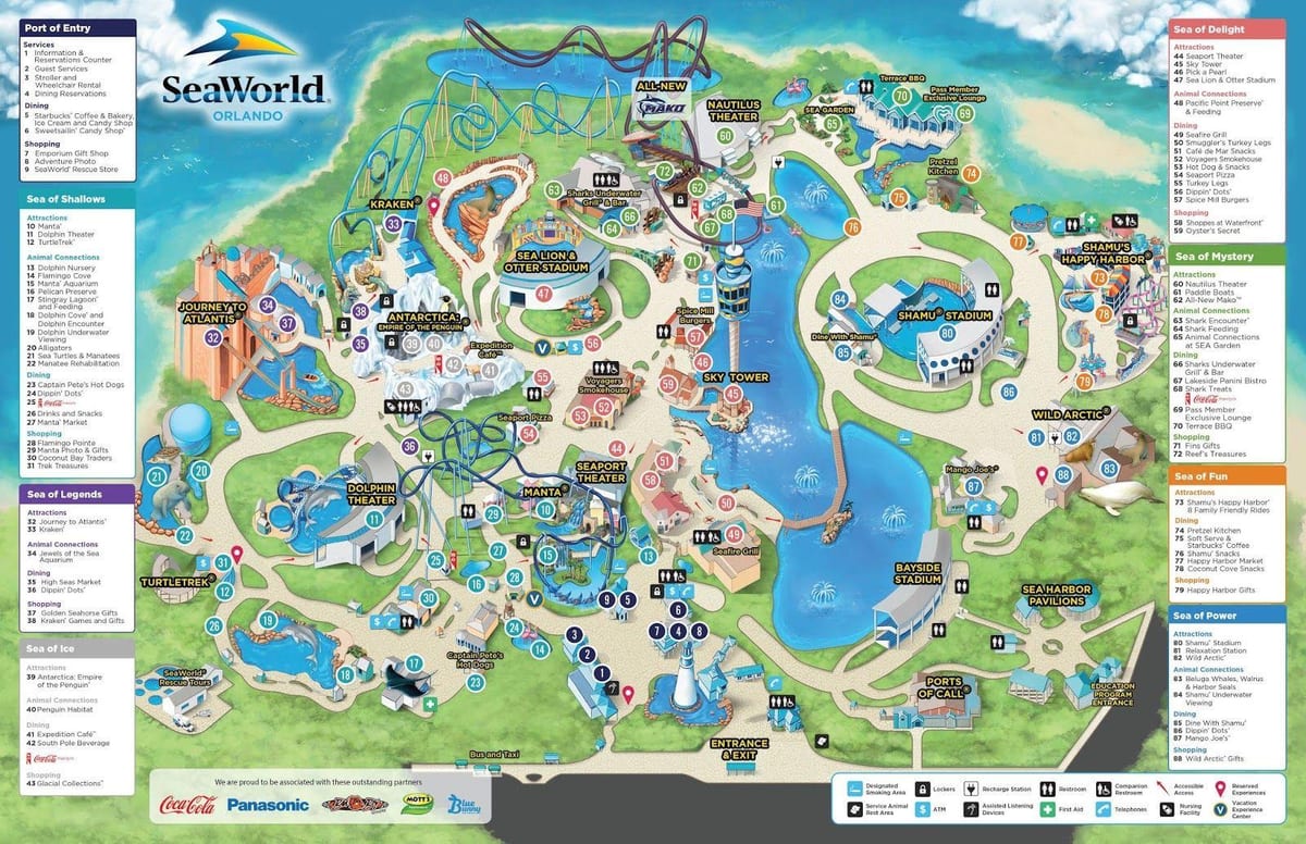 mapa ng Seaworld