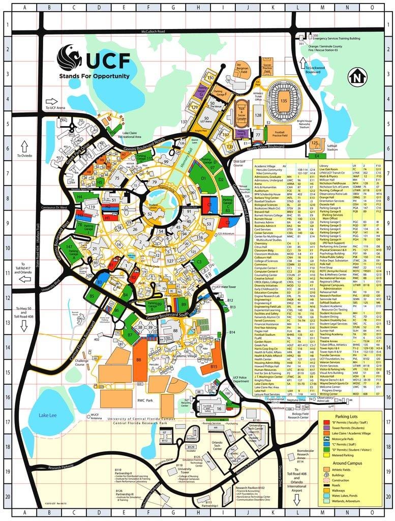 mapa ng university of central Florida