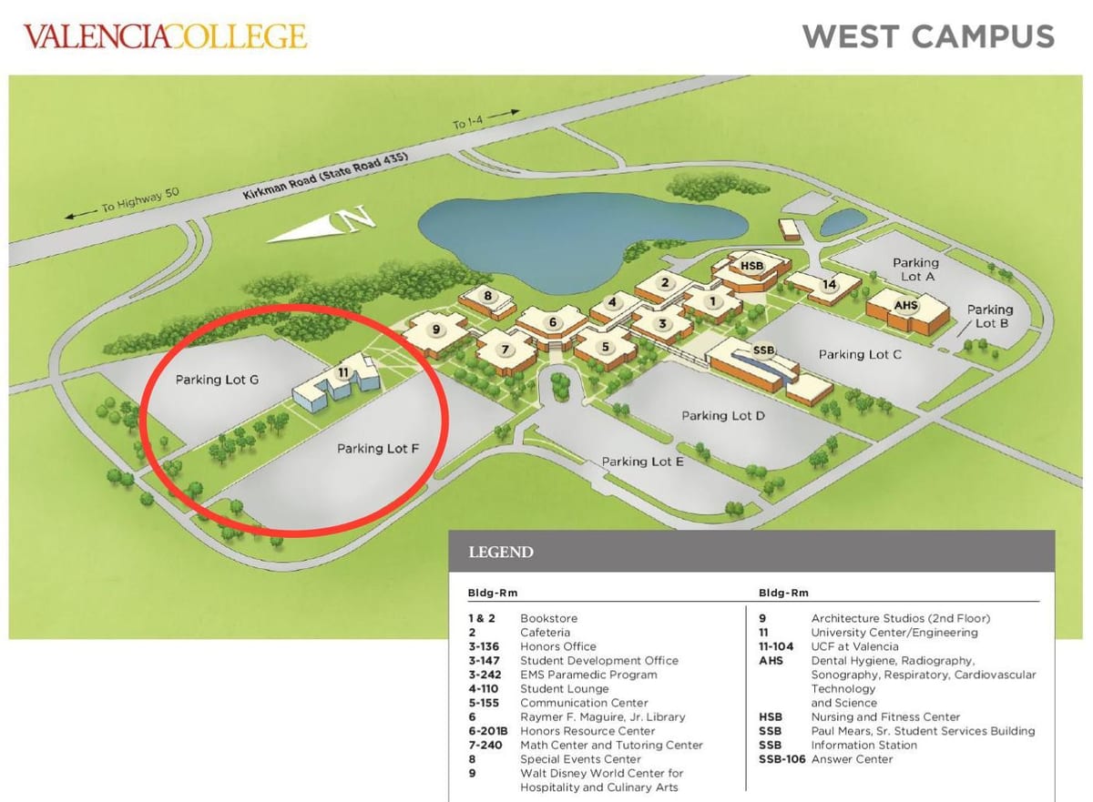 Valencia kolehiyo west campus mapa