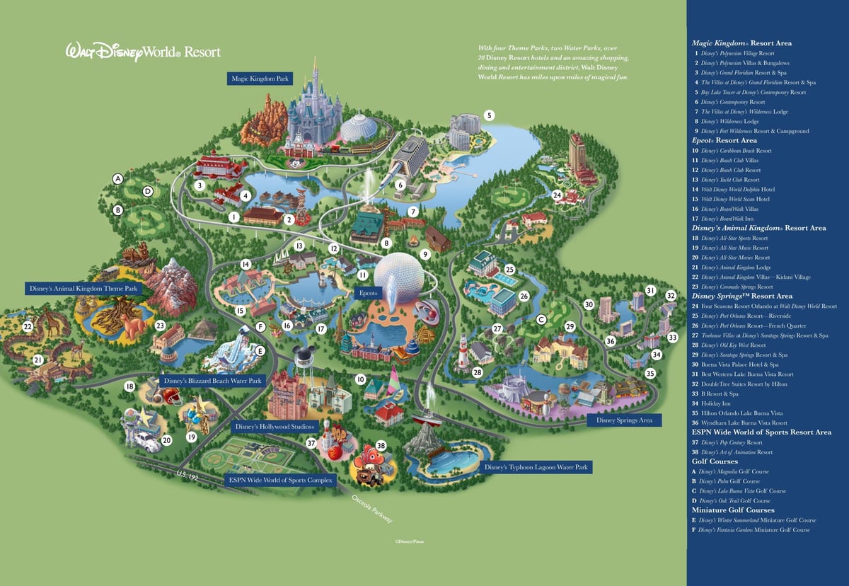 mapa ng WDW